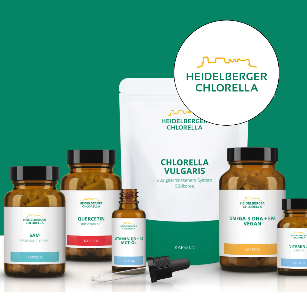 Heidelberger Chlorella Vulgaris Vitamin D3 Omega-3 DHA